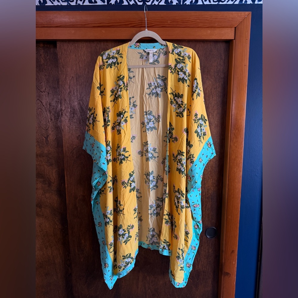 Matilda Jane Floral Kimono with Yellow and Green XL/XXL